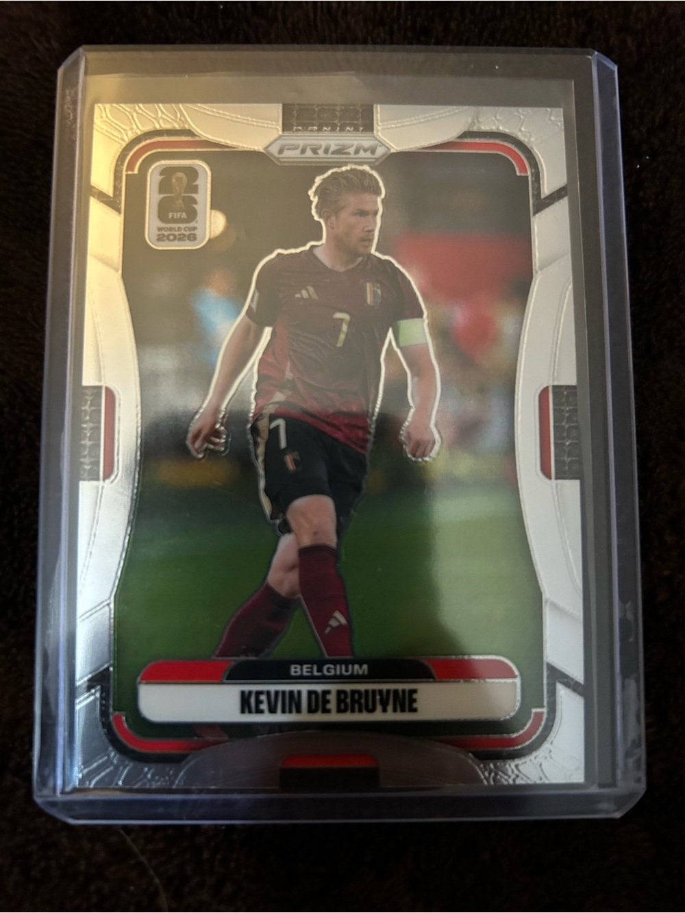 Panini Kevin De Bruyne FIFA World Cup Prizm Soccer Card - Red/Black